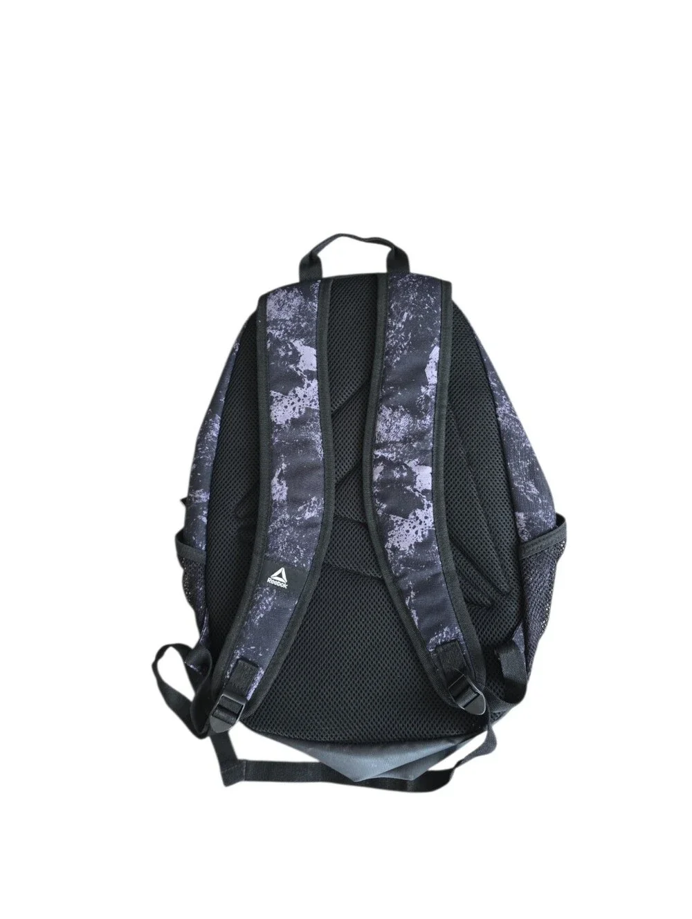 NWOT Reebok Laptop Backpack Black Gray Iridescent Logo School Gym Travel